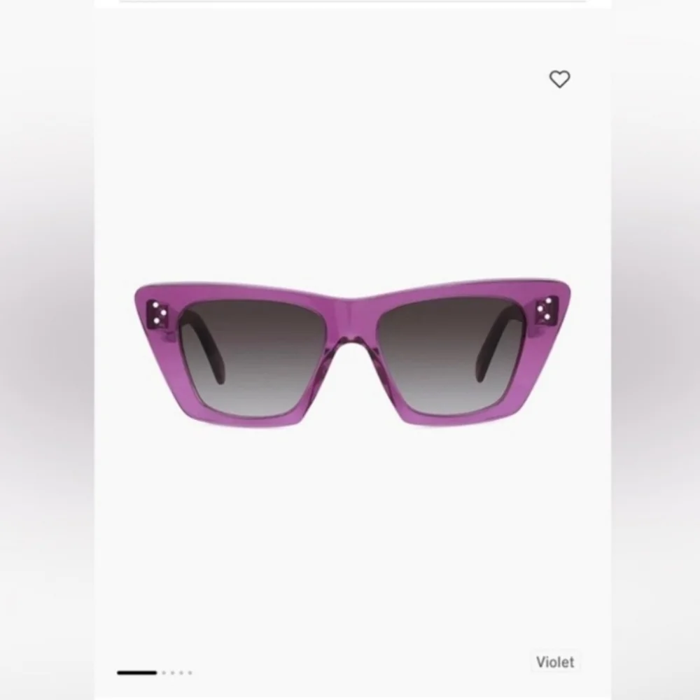 Celine Purple Cat-Eye Sunglasses - Picture 3 of 11